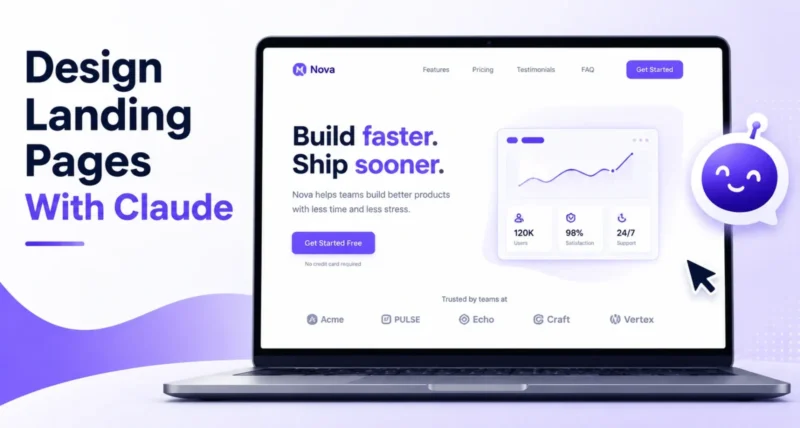 How to design landing pages with Claude beginner step by step guide