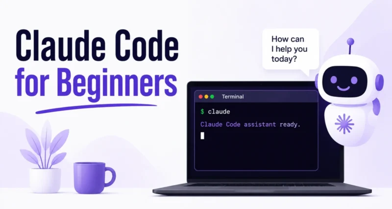 How to use Claude Code beginner step by step guide on a laptop