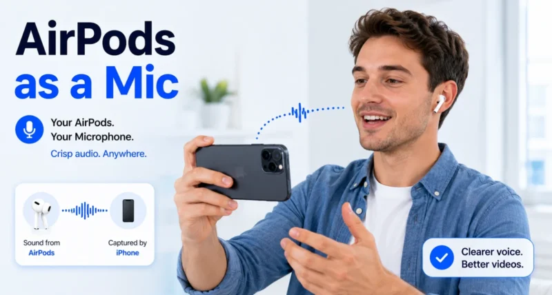 How to record video using your AirPods as a mic on iPhone in iOS 26