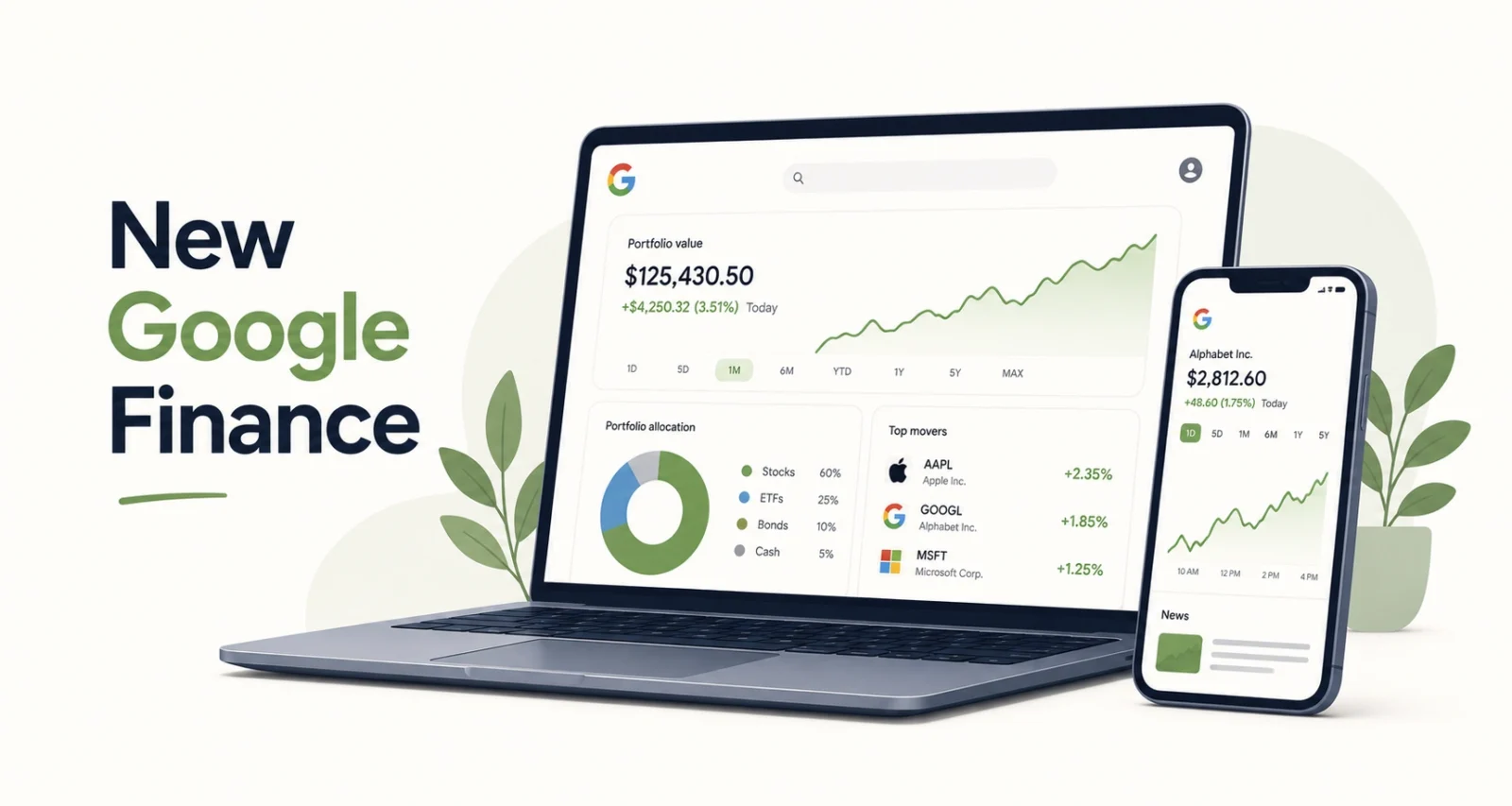 New Google Finance: Portfolios, AI Briefings, and an App