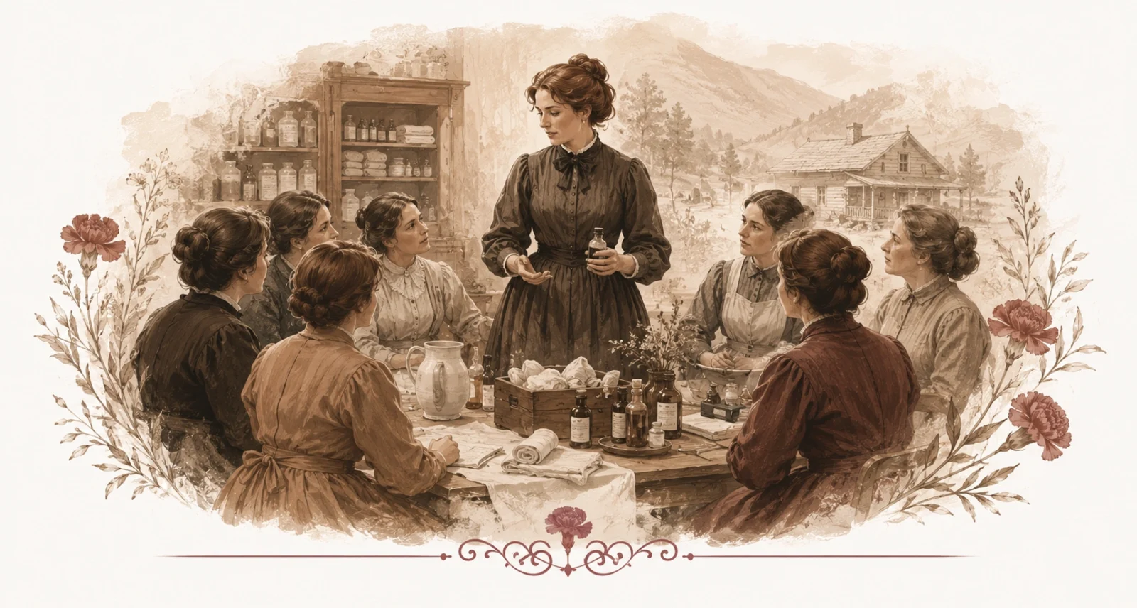 Ann Reeves Jarvis and the Mothers Day Work Clubs in 19th century West Virginia illustration