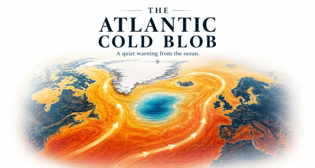 Atlantic cold blob and AMOC ocean current warning sign explained featured illustration