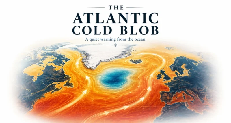 Atlantic cold blob and AMOC ocean current warning sign explained featured illustration