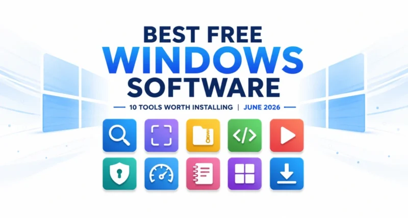 Best free Windows software June 2026 roundup of 10 free tools featured illustration