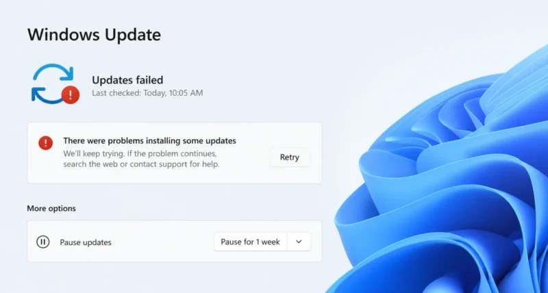 How to fix Windows Update errors in Windows 11 settings screen