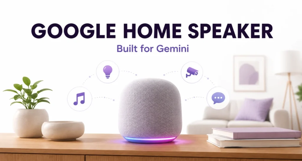 new Google Home Speaker built for Gemini features and price explained featured graphic