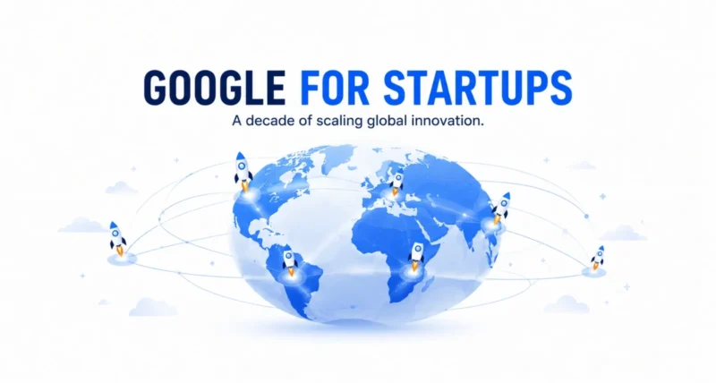 Google for Startups accelerator global network decade of innovation featured illustration