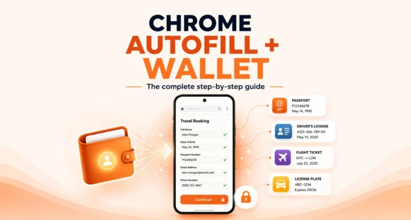 Chrome advanced autofill with Google Wallet on iOS and Android step by step guide
