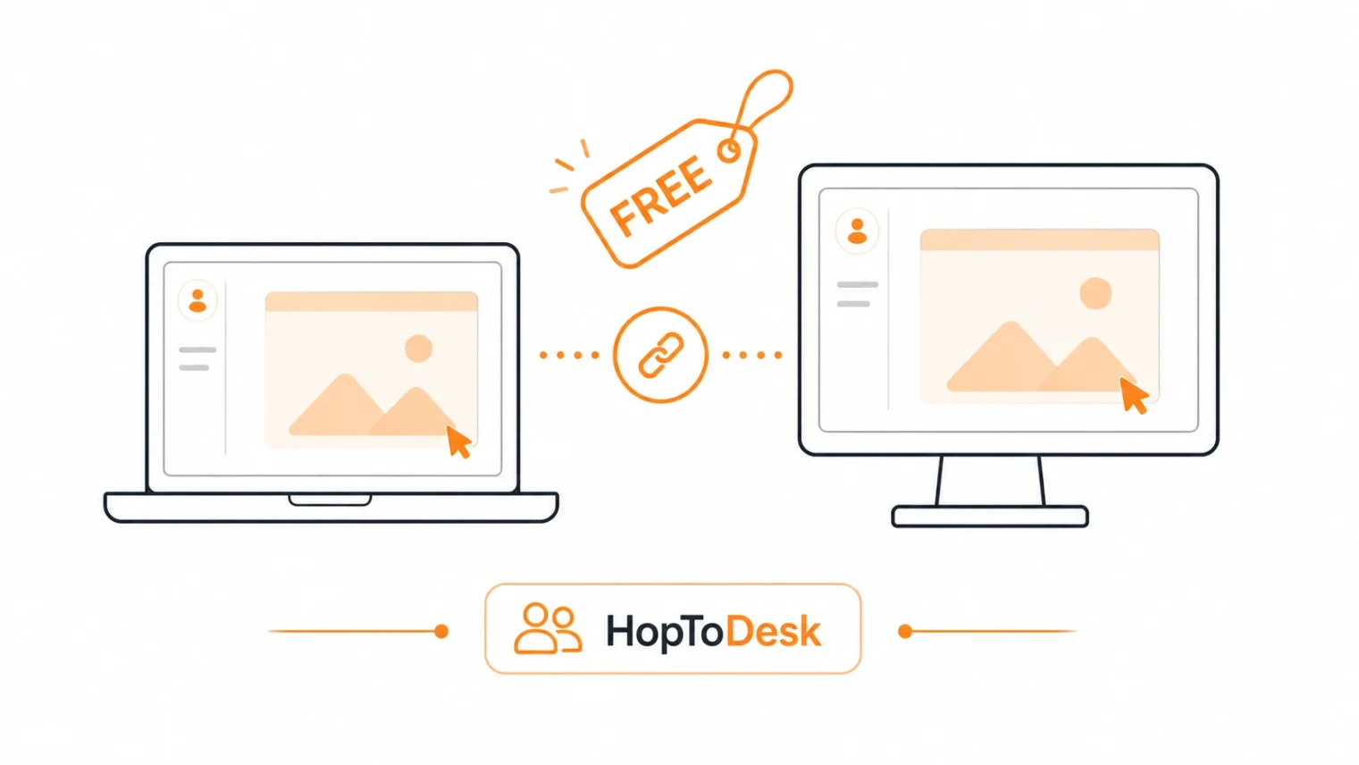 HopToDesk free open source remote desktop tool illustration