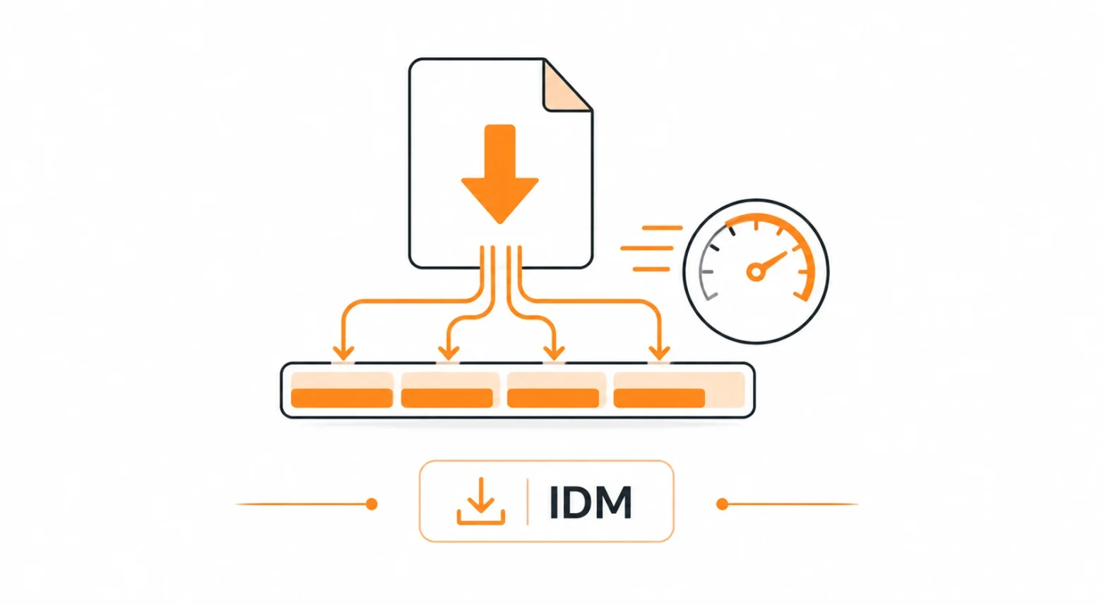 Internet Download Manager IDM accelerated download illustration