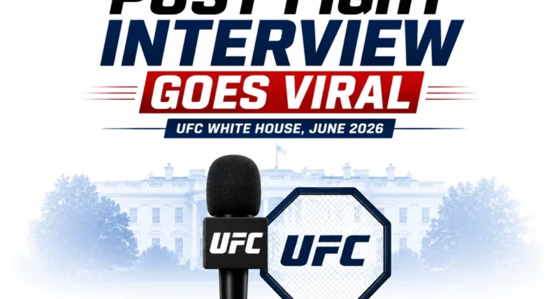 Josh Hokit Michelle Obama viral UFC White House post fight interview news graphic