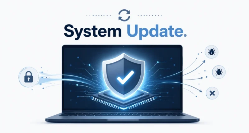 macOS Tahoe 26.5.2 update shown as a deep system security patch with a shield