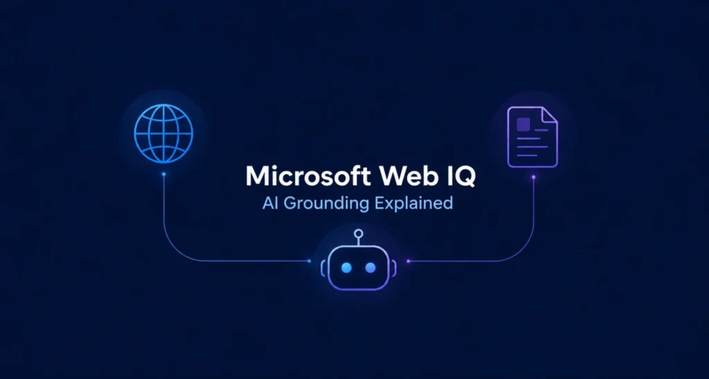 Microsoft Web IQ AI grounding API connecting AI agents to live web information