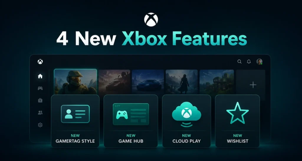 New Xbox console features overview including longer gamertags and Xbox 360 game hubs