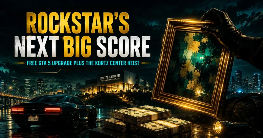 Rockstar free GTA 5 upgrade and Kortz Center Heist guide featured graphic