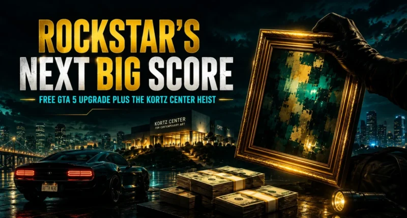 Rockstar free GTA 5 upgrade and Kortz Center Heist guide featured graphic