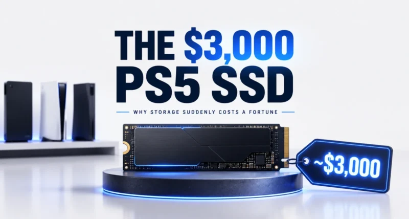SanDisk PS5 SSD price 3000 dollars memory shortage explained featured illustration