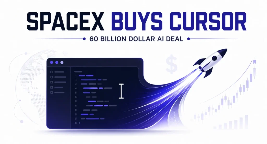 SpaceX buys Cursor 60 billion dollar AI coding deal illustration featured graphic