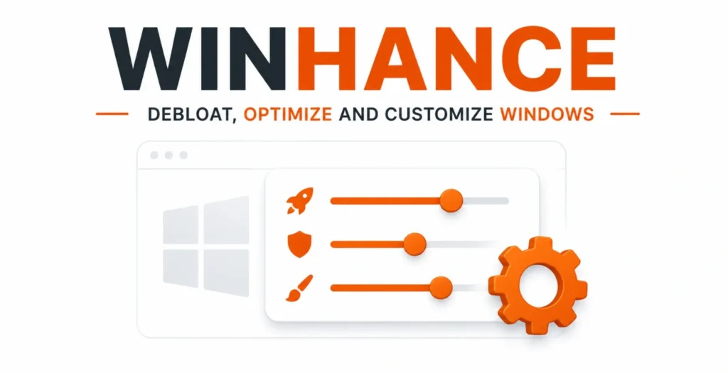 Winhance debloat and optimize Windows featured graphic