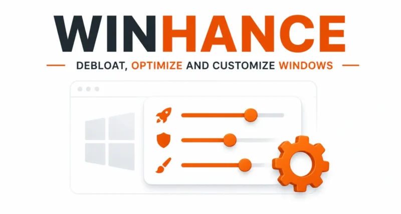 Winhance debloat and optimize Windows featured graphic