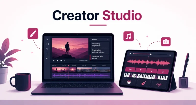Apple Creator Studio update showing new video, image, and music creation tools