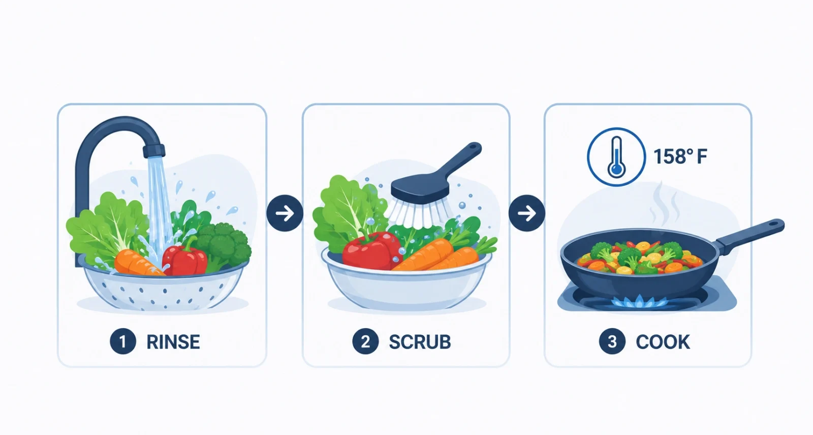 How to lower cyclospora outbreak risk by washing, scrubbing, and cooking produce