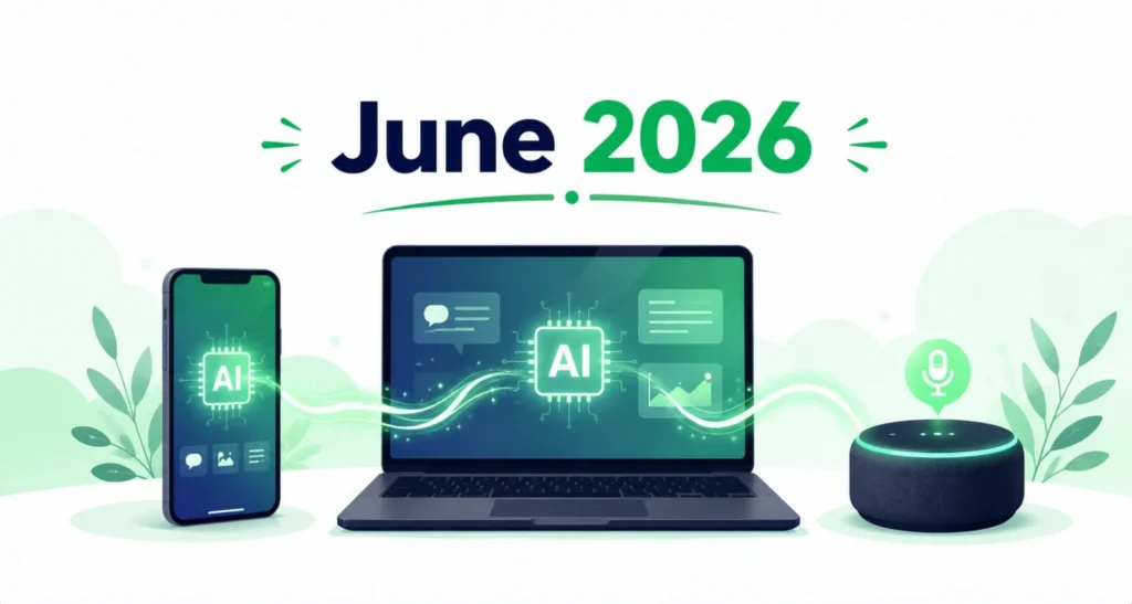 Google AI updates June 2026 across phone, laptop, and smart speaker