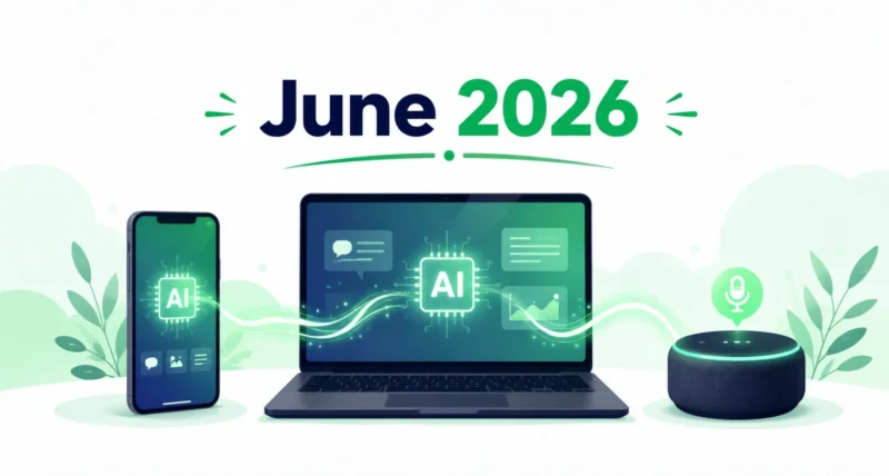 Google AI updates June 2026 across phone, laptop, and smart speaker
