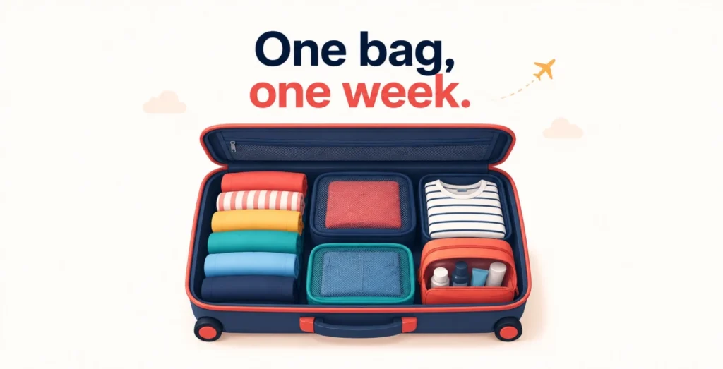 How to pack a carry on suitcase neatly for a week-long trip