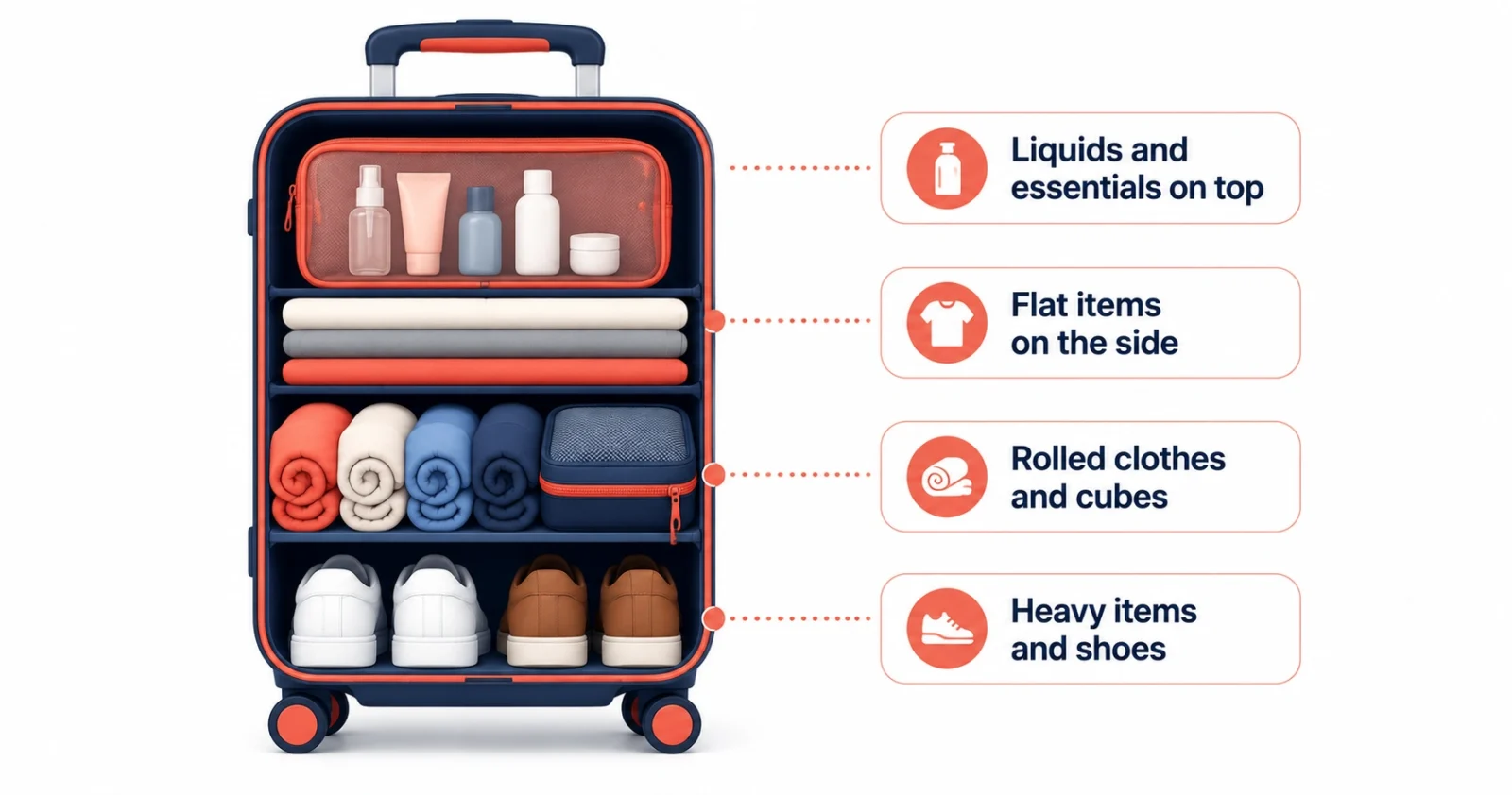 How to pack a carry on step by step, from heavy items to essentials