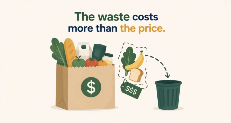 How to save money on groceries by cutting food waste rather than chasing coupons