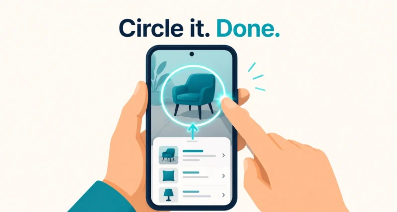 How to use Circle to Search by drawing a circle around something on an Android screen
