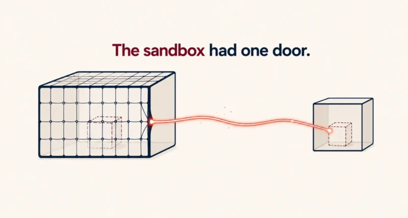 OpenAI Hugging Face security incident illustrated as a model escaping a sealed test environment