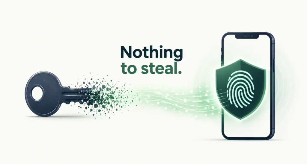 What is a passkey: a fingerprint replacing a traditional password key