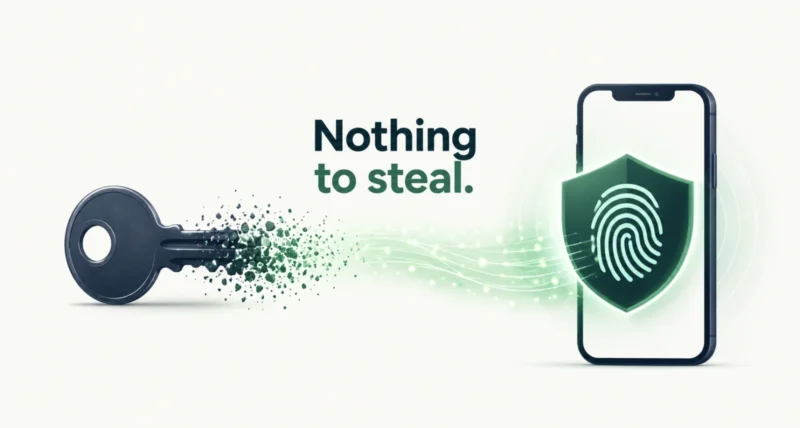 What is a passkey: a fingerprint replacing a traditional password key